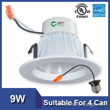 Damp Location UL Energy Star 11w 9w 4inch led can trim light